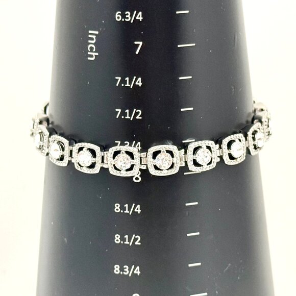 Swarovski Crystal Bracelet Silver-Tone Stainless Steel Adjustable - NWT - Picture 11 of 11